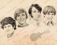 8x10 Print Davy Jones Mike Nesmith Peter Tork Micky Dolenz The Monkees