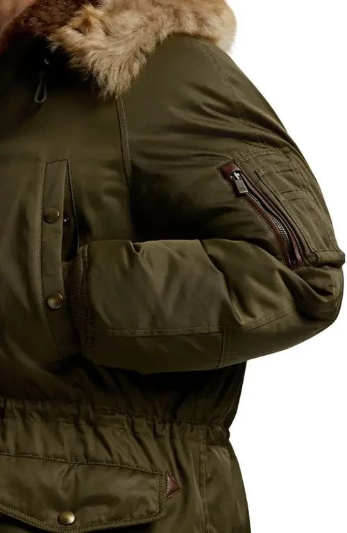MSRP $5,995 Ralph Lauren Purple Label Insulated Down Parka Jacket Shearling Trim image 3