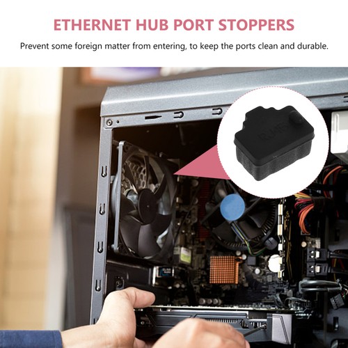 Dust Covers 20pcs for Routers Switches Ethernet Hub Port Stoppers - Afbeelding 2 van 12