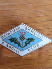 Bainfield Bowling & Social Club Scotland Bowling Club Enamel Pin Badge Bowls