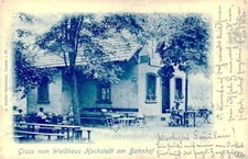 Ansichtskarte Pfalz um 1910 (b0101) Waldhaus Hochstadt am Bahnhof