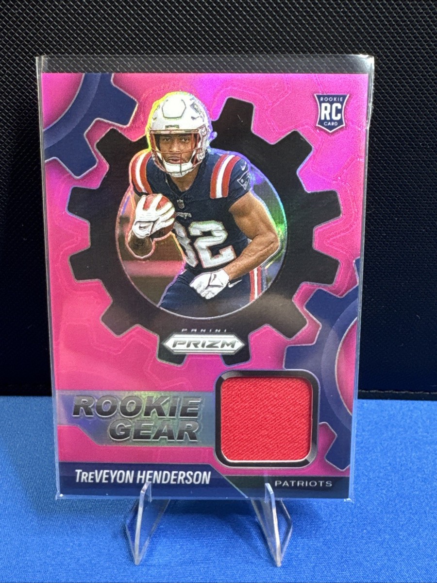 2025 Panini Prizm TreVeyon Henderson Rookie Gear Pink Prizm Patch