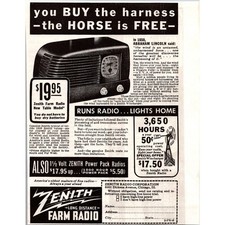 Zenith Radio Corporation Long Distance Farm Radio Chicago IL 1939 anuncio SAH7-1