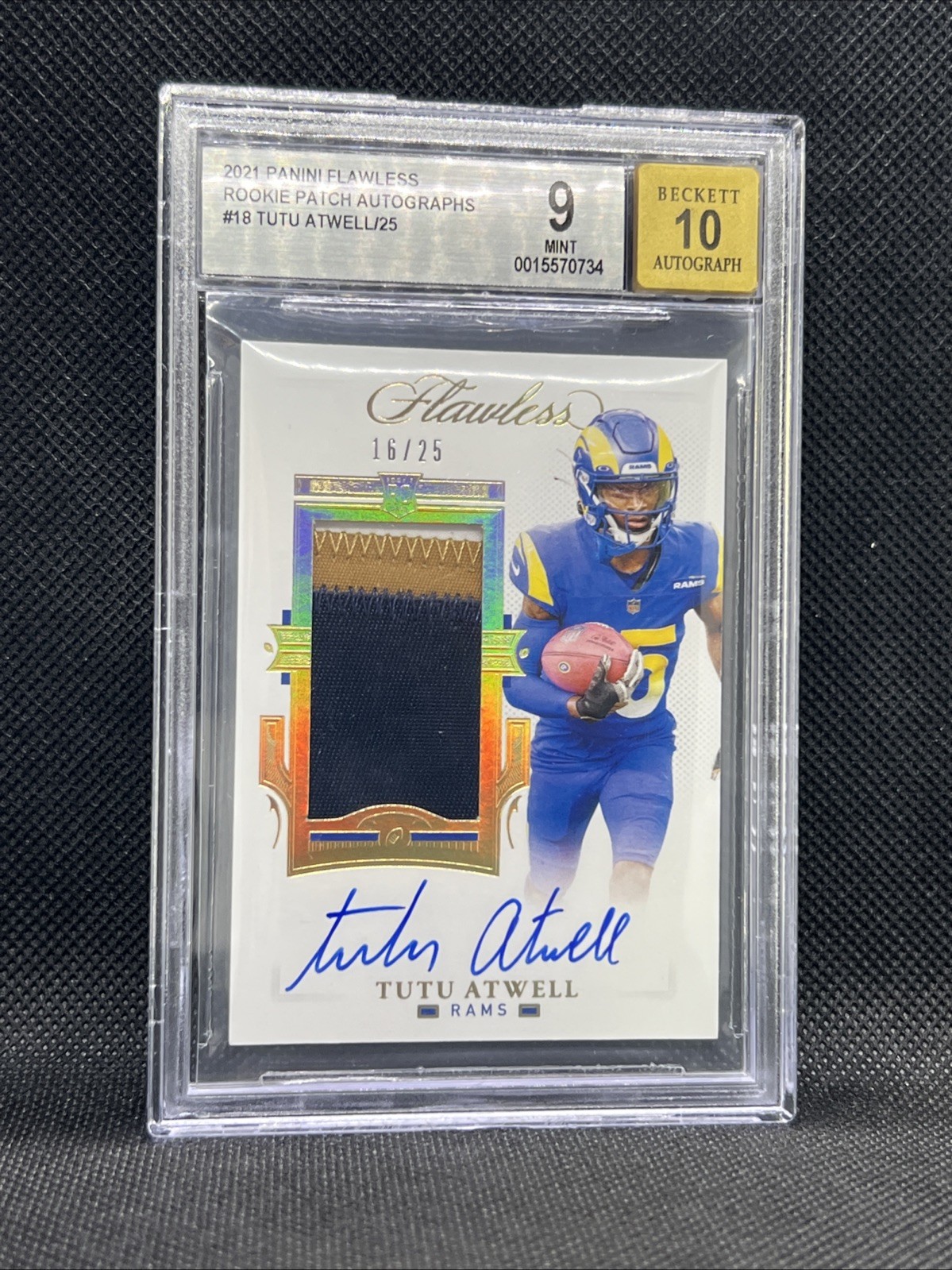 Tutu Atwell Panini Flawless Rookie Dual Patch Autograph #RDPATAT Base