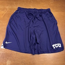 TCU Horned Frogs Shorts Mens 2XL Purple Player Issued Football Dri Fit Nike