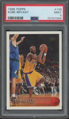 1996-97 Topps #138 Kobe Bryant Los Angeles Lakers Rookie PSA 9