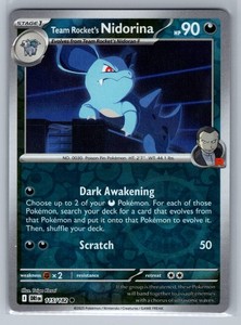 Team Rocket's Nidorina 115/182 Destined Rivals Reverse Holo