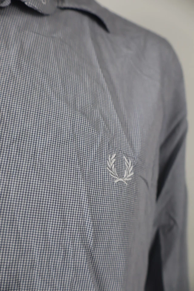 Fred Perry 男式休闲复古衬衫 XL 棉标志 — 第 4/4 张图片