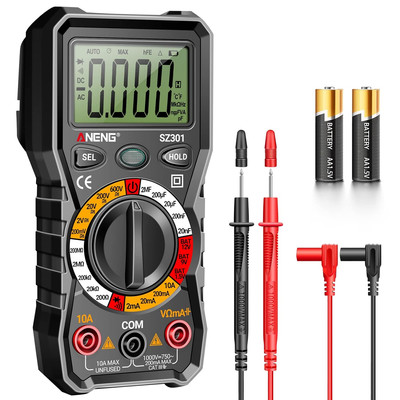 Digital Multimeter with Case,Dc AC Voltmeter,Ohm Volt Amp Meter,Measures Voltage