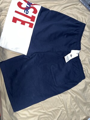 Supreme x Lacoste FW19 Side Panel Shorts - Medium Navy Brand New