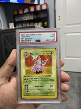 1999 Pokemon Game 1st Edition Shadowless Nidorino #37/102 PSA 9 Mint