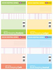 A4 ACCOUNTS BOOK KEEPING Cash Journal Ledge Analysis Accounting Books