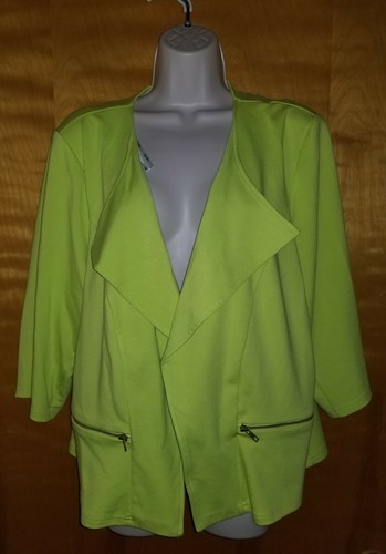 Nueva ciudad Chic Verde Brillante Blazer Chaqueta Abrigo Talla XXL 24 MSRP  $89.00 Nuevo con etiquetas | eBay