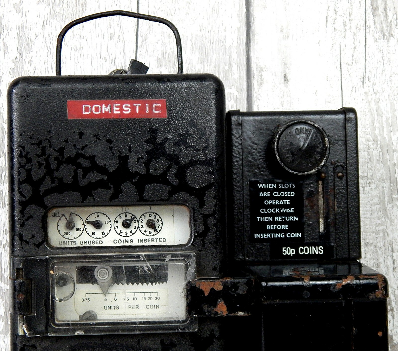 ビンテージ インダストリアル コイン式電気メーター 年1960 英国製 ...