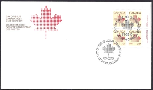 🍁Canada    #924 URpb     "MAPLE LEAF"      Brand New   1983  First Day Cover