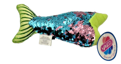Sequined Plush Fish Mermaid Tail 8.5'' Nanco Stuffed Animal 2012 w/ Tags HTF