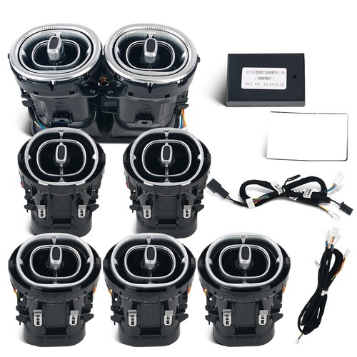 64 Colors Front Rear Air AC Vent LED Ambient Light 7PCS For Mercedes Benz C W206 - Foto 11 di 15