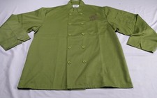 Unisex Happy Chefs Sz M Lime Green Work Shirt Chest The Fresh Chef Embroydered