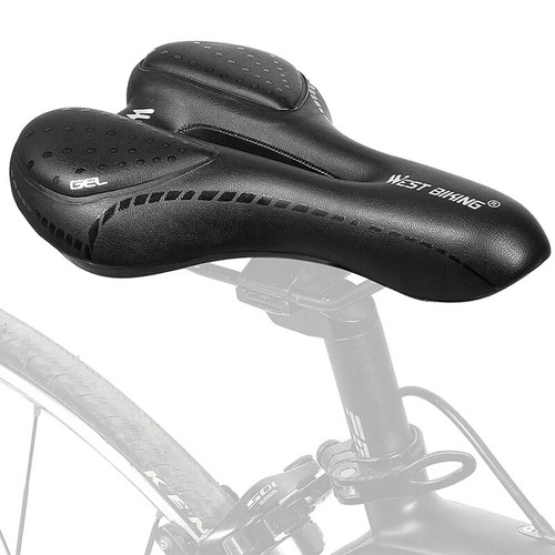 Sillín de bicicleta cómodo gel MTB asiento de bicicleta ergonómico sillín de bicicleta sillín de gel - Imagen 9 de 12