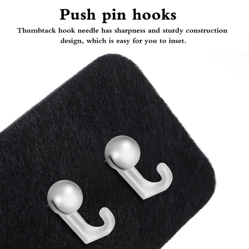 100 Pcs Thumbtack Hook Photo Tacks Plastic Push Pin Hangers Poster - Picture 9 of 11