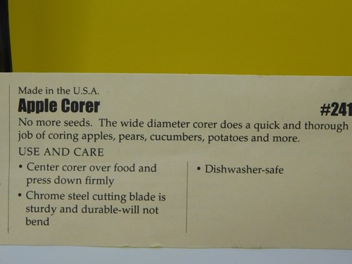 Pampered Chef Apple Corer #2410 & Corer #2415 Lot of 2 Kitchen Utensils Metal - Picture 5 of 19