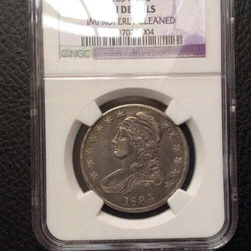 1834 Half Dollar NGC AU Details Bust 50c Fifty Cents NGC