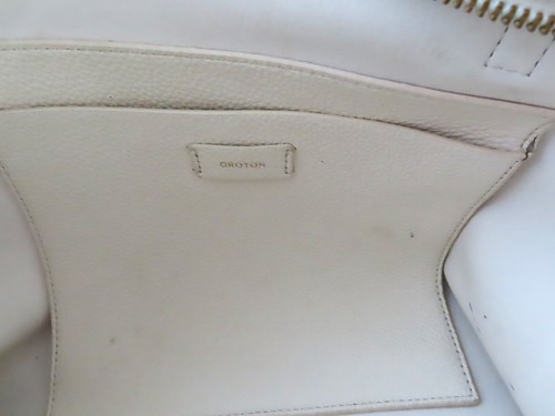 Oroton Margot Rare egg shell Large tote bag shopper ex cond genuine leather bag - Picture 11 of 23