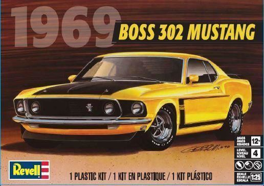 1:24 1969 Ford Boss 302 Mustang Fastback -- PLASTIC KIT -- Revell