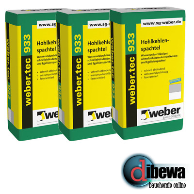 weber.tec 933 (Deitermann HKS) Hohlkehlspachtel & Egalisierspachtel 3x25kg Sack