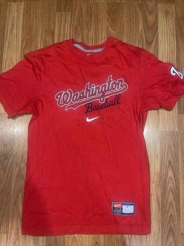 Nike T Shirt Standard Fit Herren Größe S Washington Baseball Rot