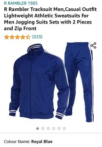 suit tracksuit sweat jogging sz royal pc mens tags