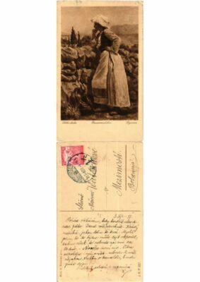 CPA AK CROATIA Lelska divka (571533)