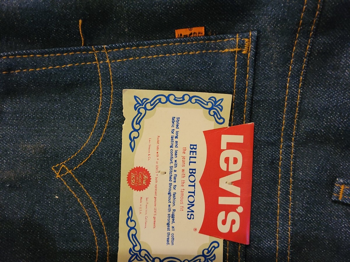 Vintage New Levis 646 Bell Bottoms Denim Jeans 42X30 Made in Vintage New Levis 646 Bell Bottoms Denim Jeans 42X30 Made in