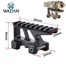 Tactical Riser Lerna Metal CNC Mount Kit Sight Base Fit 20mm Rail PEQ 15 Base