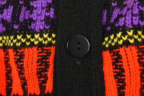 Vintage 90s Knit Cardigan Grandpa Sweater Boy's Size 4 Made in USA Ren Fun Wear - Picture 4 of 15