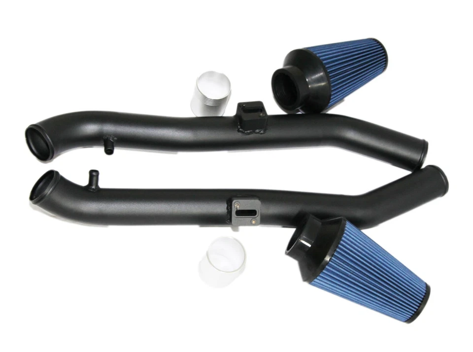 Dual Cold Air Black Intake Kit+Blue Air Filter for 09-20 370Z/09-13 G37 3.7L V6 - Image 4 of 4