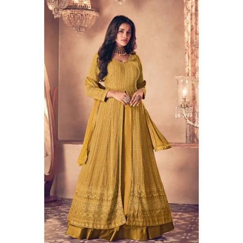 New Indian Pakistani Style Heavy Anarkali Outfits Designer Salwar Kameez Dresses - Picture 7 of 26