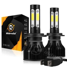 2x Super Bright H7 LED Headlight Bulbs Conversion Kit High Low Beam 6000K White