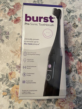 NIB Burst Pro Sonic Toothbrush LED Screen Smart Pressure Sensor Black NEW