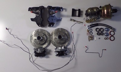 #ad 1955 1957 Chevrolet front power disc brake conversion 2quot; drop spindles 8quot; dual $699.00