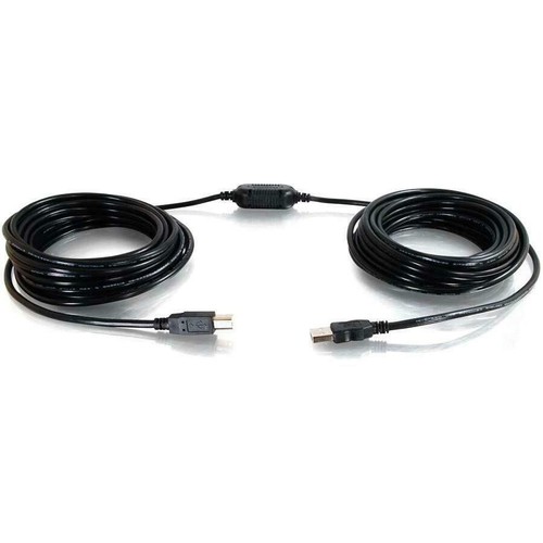 C2G 25FT USB Type-A Male to USB Type-B Male Cable - Black - Picture 1 of 3