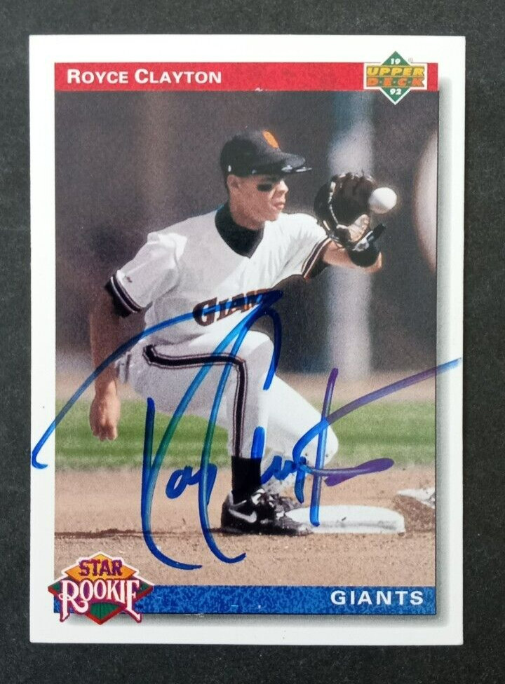 1992 Upper Deck SIGNED: Royce Clayton, GIANTS #2