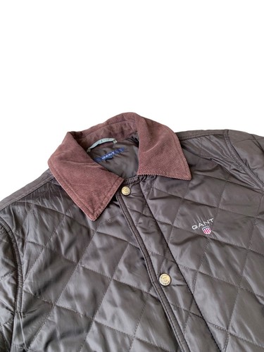 GANT Quilted Jacket Mens Small Brown Corduroy Collar - Picture 8 of 11