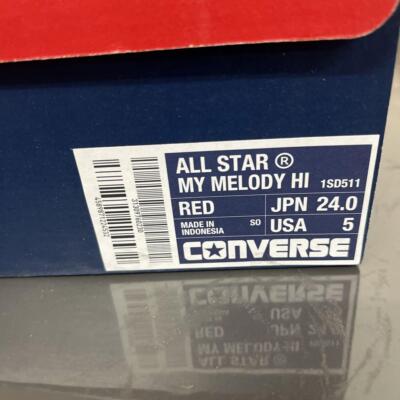 Converse All Star x Sanrio My Melody HI 24cm (US 5) sneaker shoes