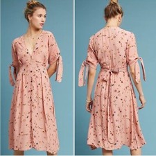 Faithful the Brand Nina Midi Dress Size 2 Pink Salina Floral Print