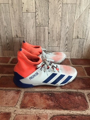 Adidas Predator 20.3 Youth 1 Turf Cleats White Blue Orange EH3033 Soccer Boots - Picture 3 of 5