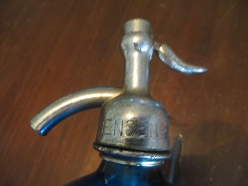 PA PA'S HEALTH SELTZER MIAMI FLORIDA BLUE ACID ETCHED ADVERTISING SELTZER BOTTLE - Picture 5 of 9