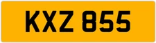 KXZ 855 K 3x3 DATELESS PRIVATE NUMBER PLATE KATE KEV KAZ KAS KAREN KAT KYLE KEN