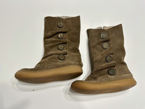 Livie & Luca Wildleder Stiefel Mädchen Größe 11 Braun Leder Seitenreißverschluss
