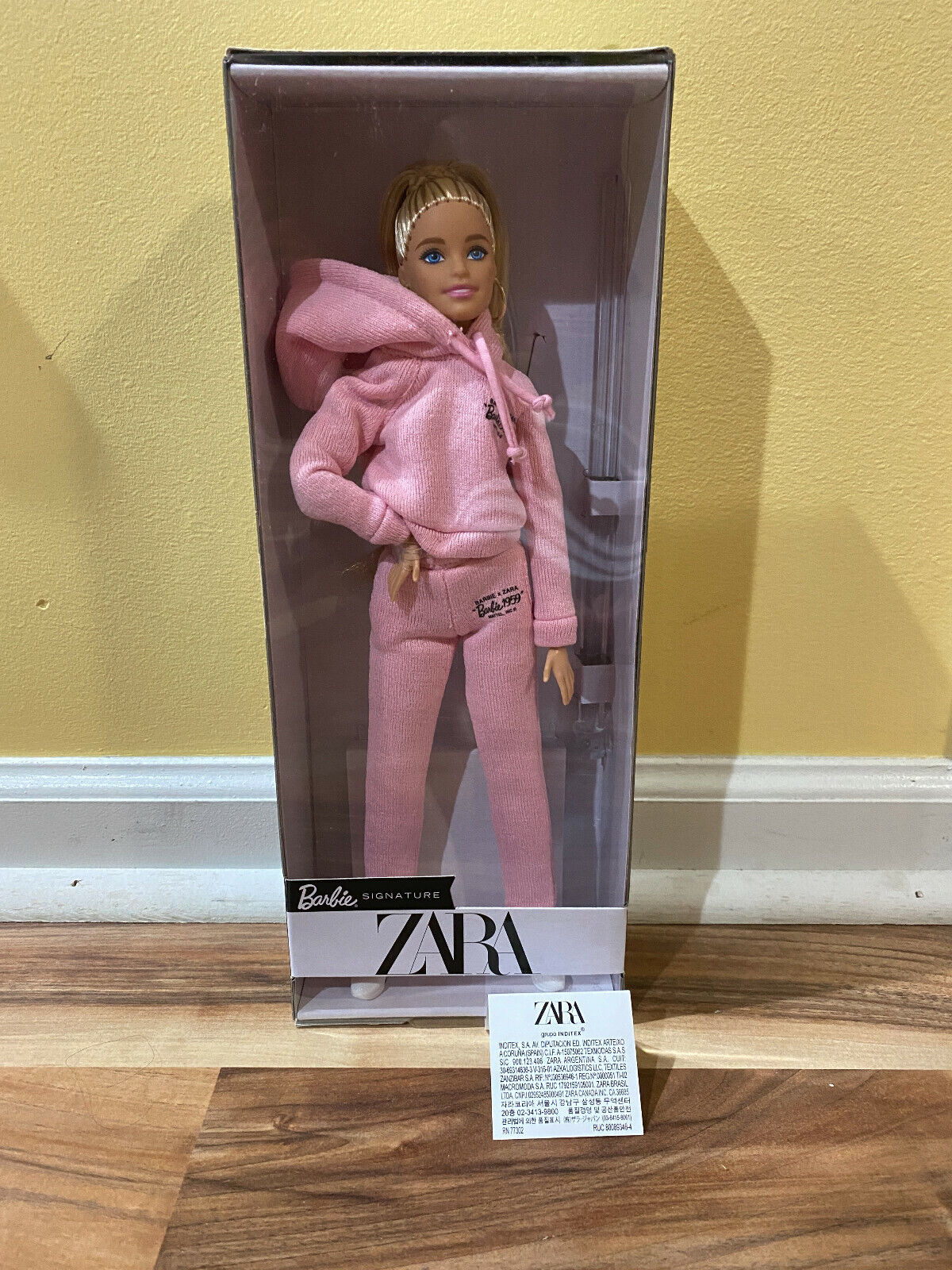 100% Authentic New Barbie X Zara Blonde Doll Pink Signature